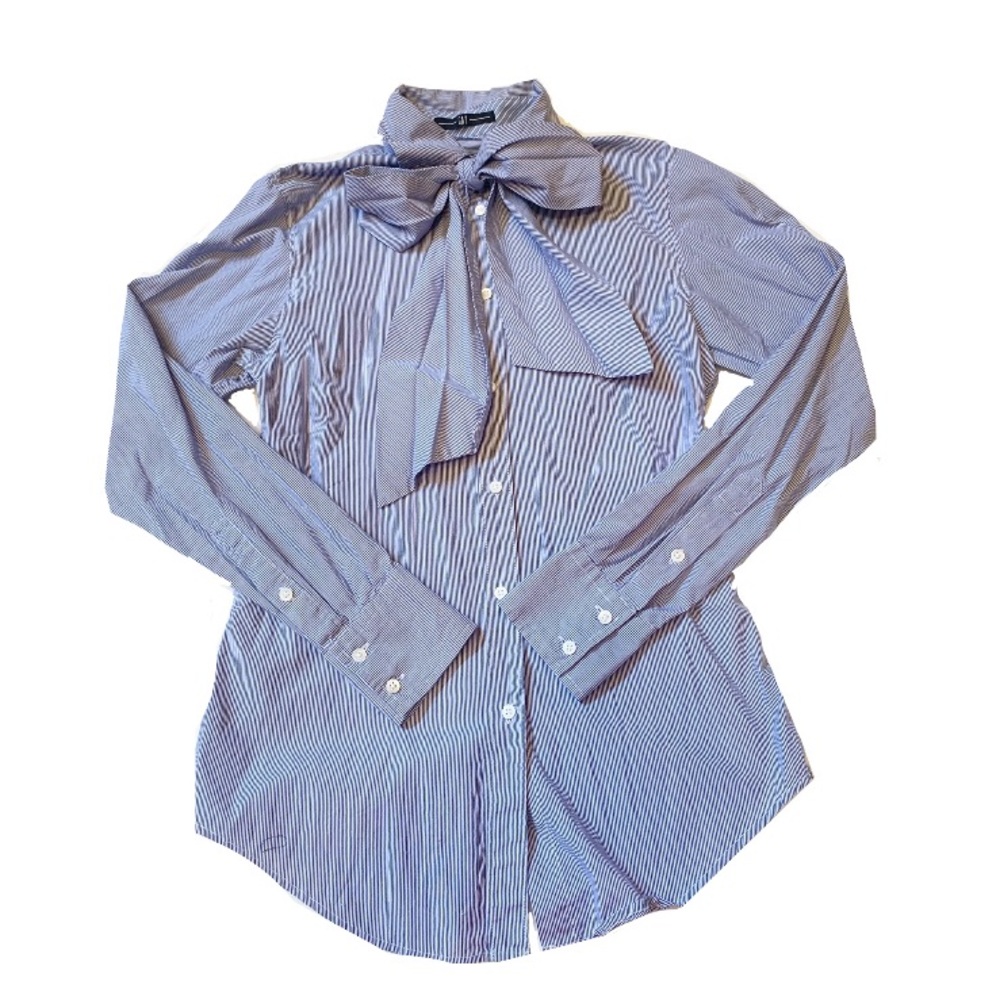 Cotton Blue Pinstripe Button Down
